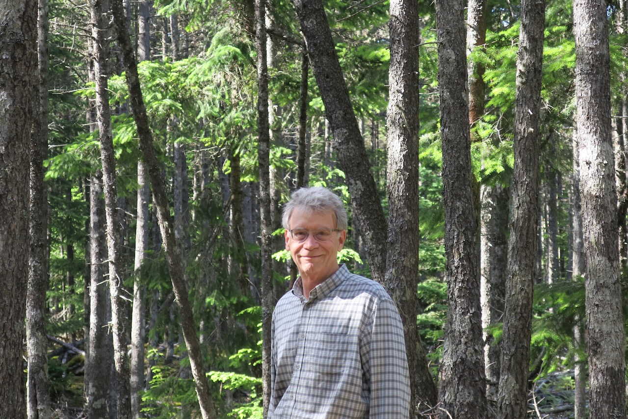 Author Herb Bowie in the forest